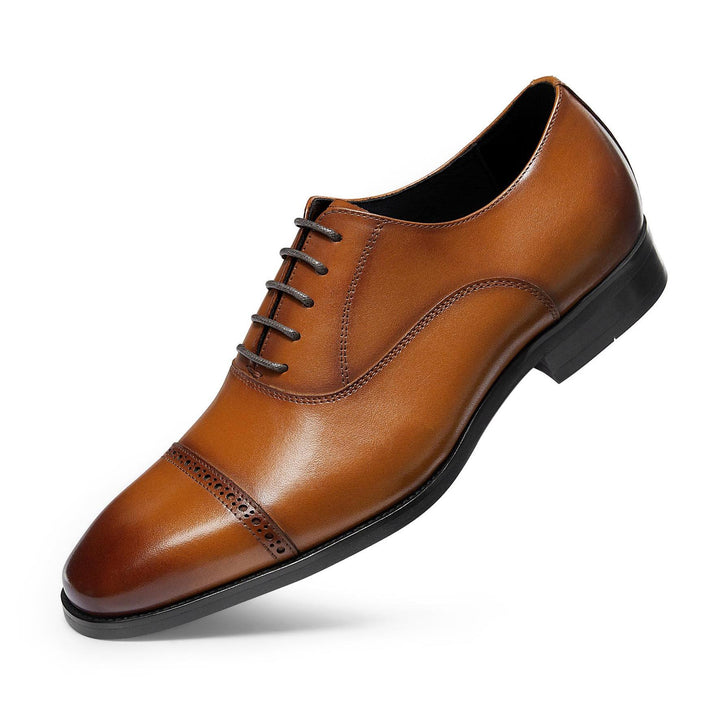 Gifennse Men's Oxford Genuine Leathers Formal Comfortable Dress Shoes