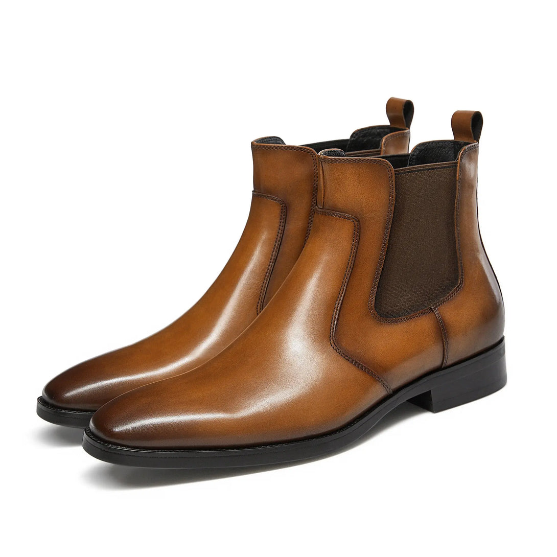 Gifennse Mens Dress Leather Chelsea Boots