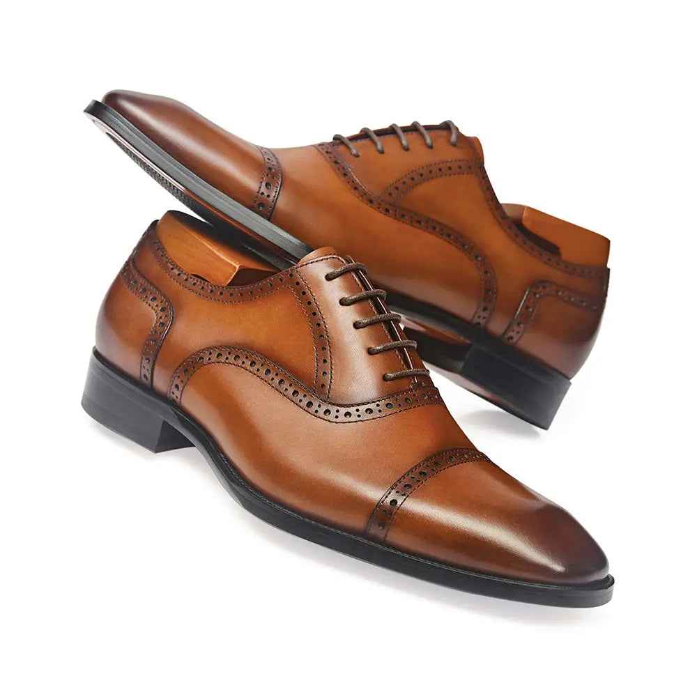 Gifennse Men's Black Oxford Style Shoes