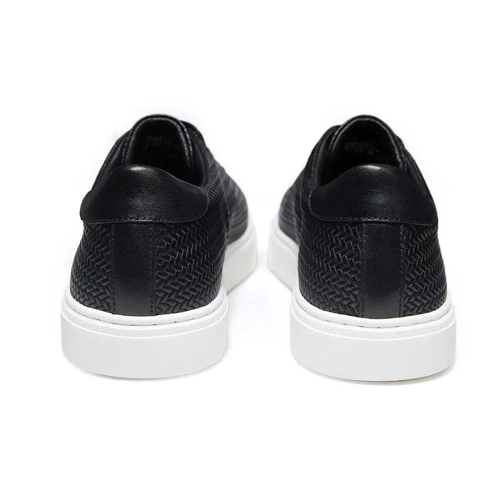Gifennse Knit Shoes for Men Business Casual Platform Sneakers