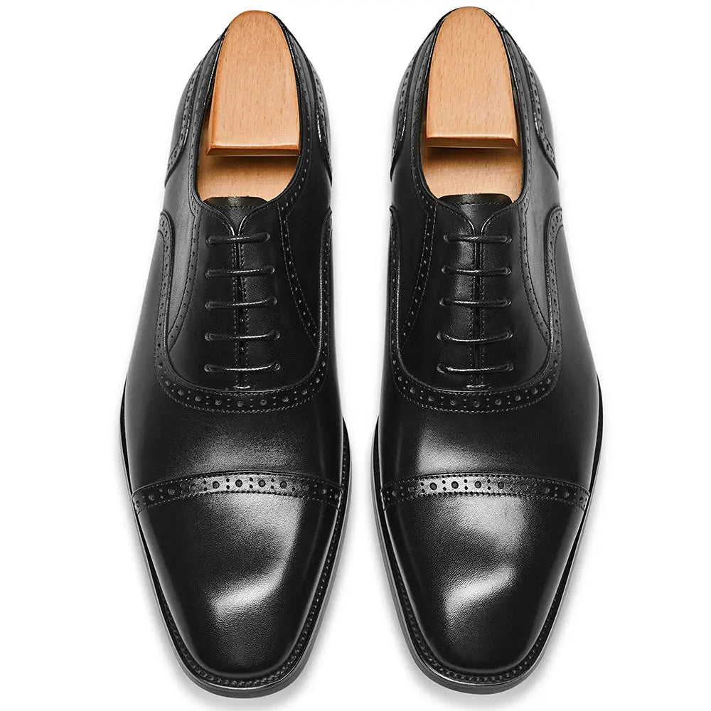 Gifennse Men's Black Oxford Style Shoes