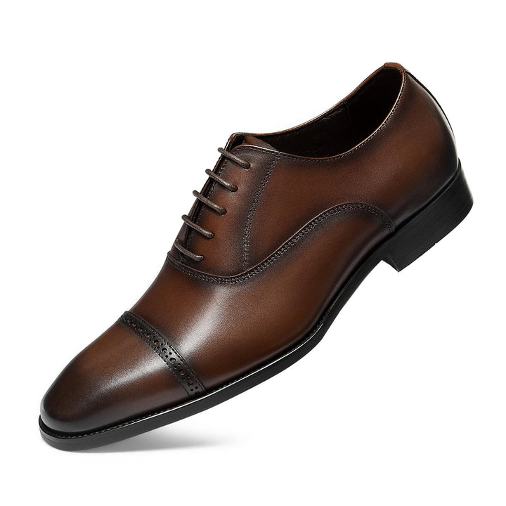 Gifennse Men's Oxford Genuine Leathers Formal Comfortable Dress Shoes