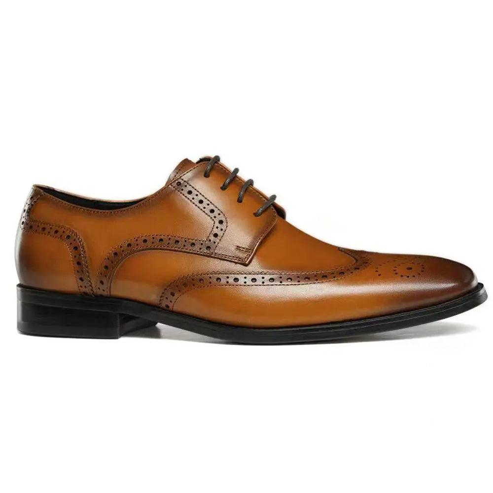 Gifennse Men's Brown Oxford Dress Shoes