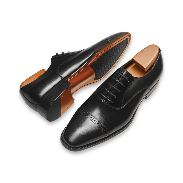 Gifennse Men's Oxford Genuine Leathers Formal Comfortable Dress Shoes