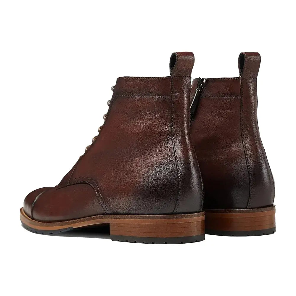 Gifennse Men's Casual Oxford Chukka Black Dress Boots