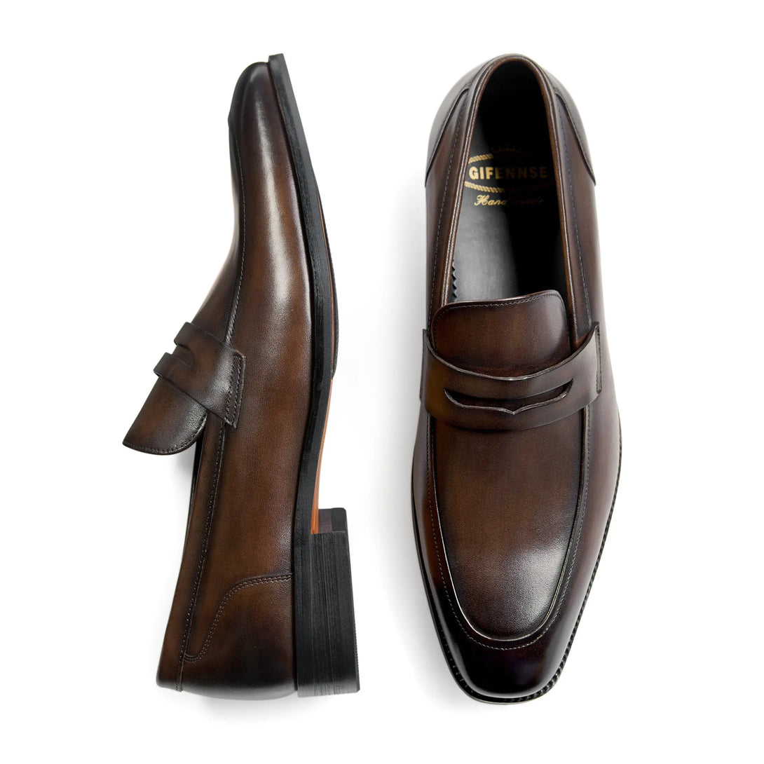 Gifennse Men's Dress Shoes Slip-On Penny Loafers