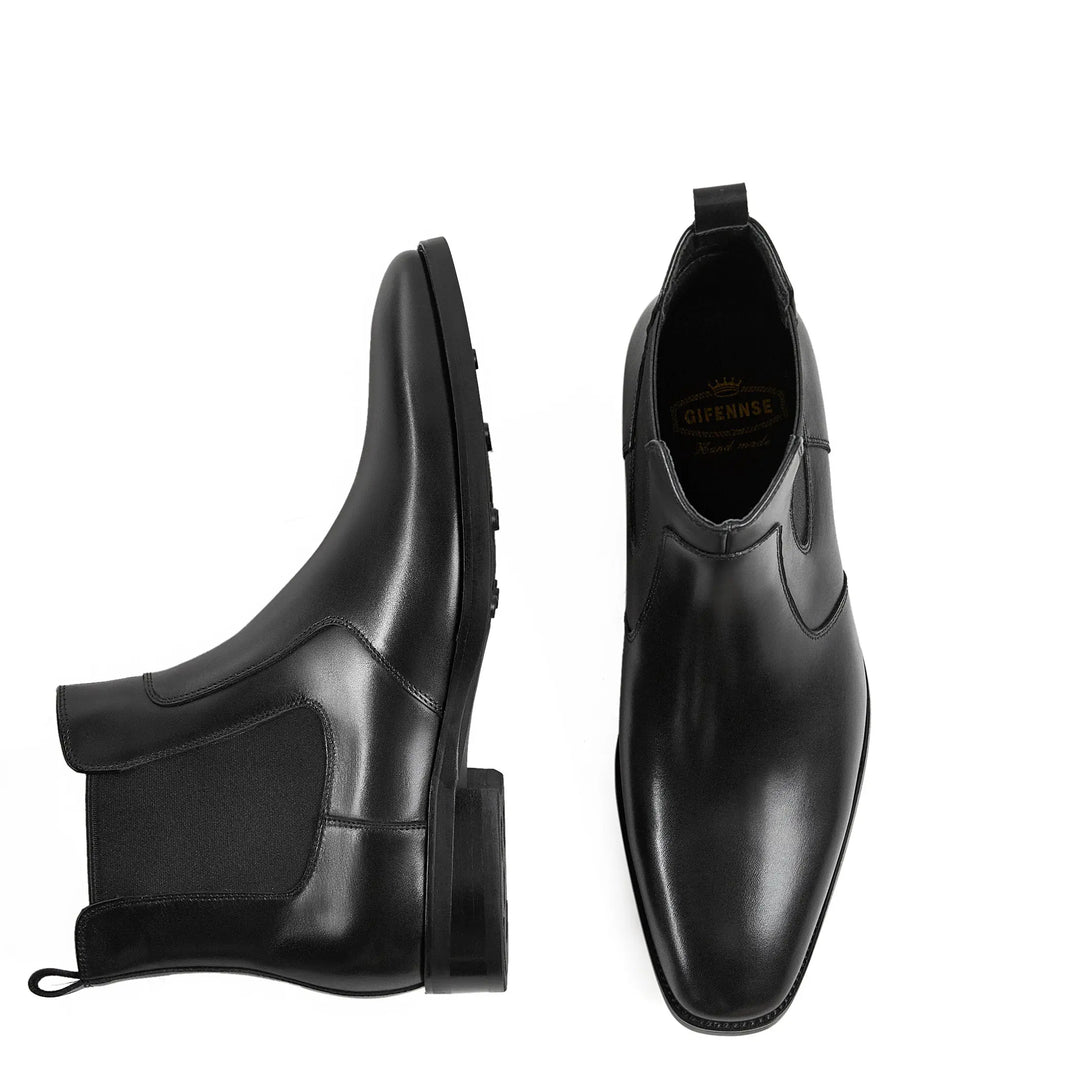 Gifennse Mens Dress Leather Chelsea Boots