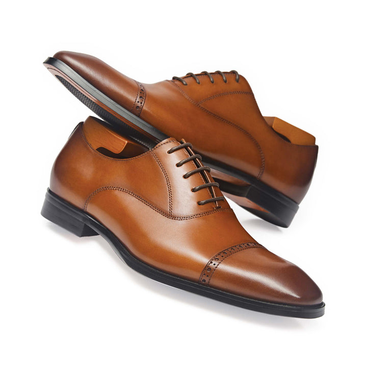Gifennse Men's Oxford Genuine Leathers Formal Comfortable Dress Shoes