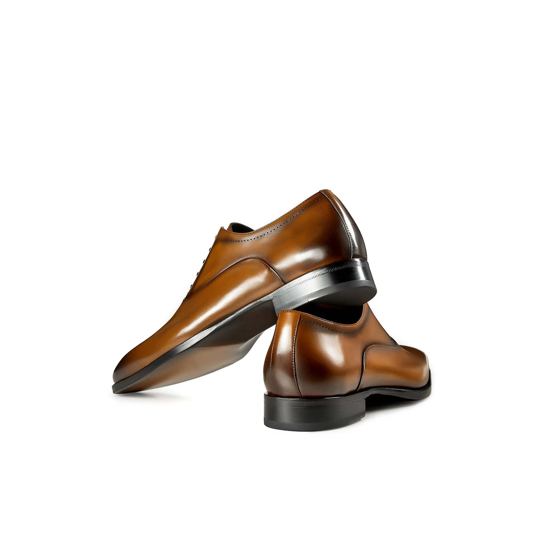 Hetschke leather engraved Captoe Oxford Goodyear Welted Shoes