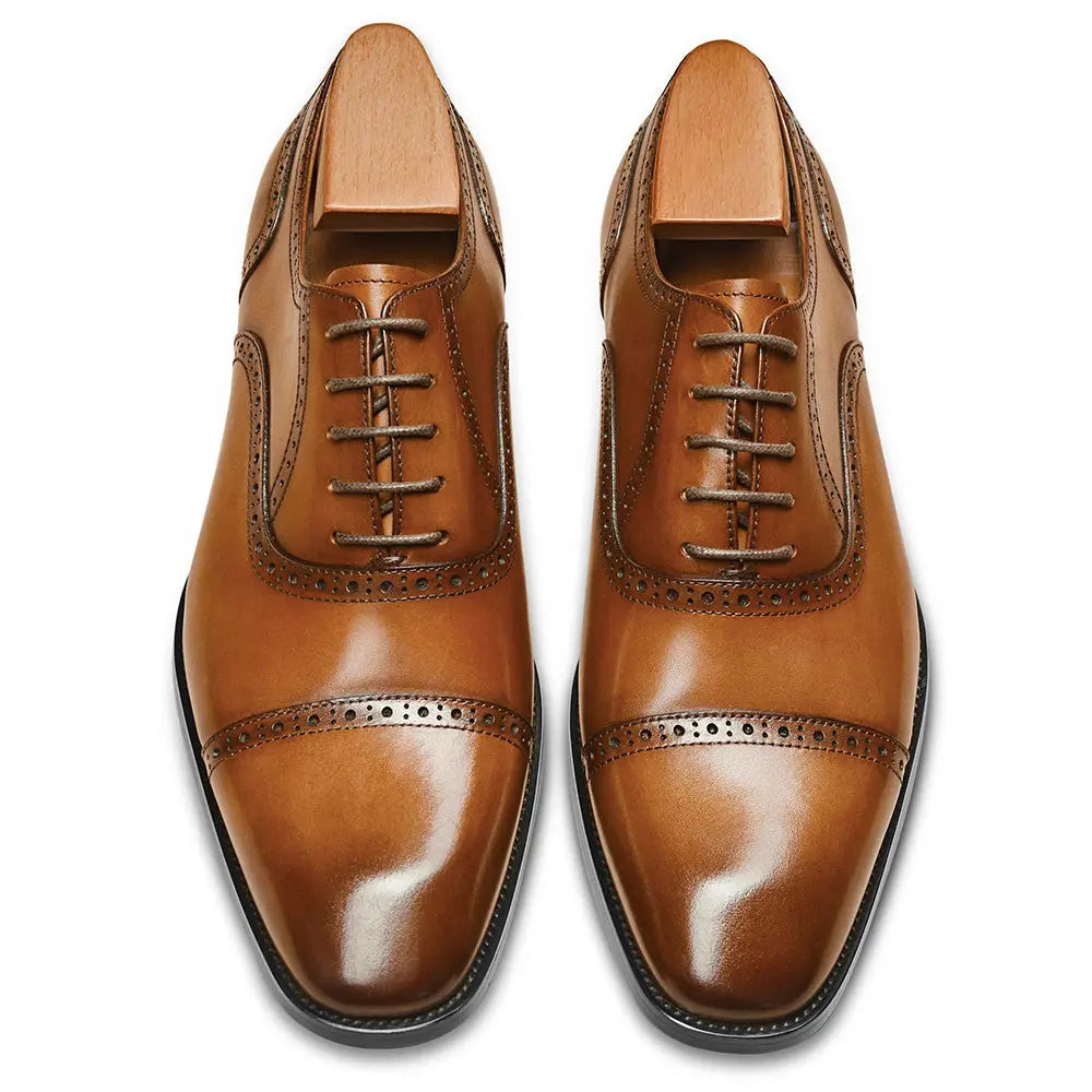 Gifennse Men's Black Oxford Style Shoes