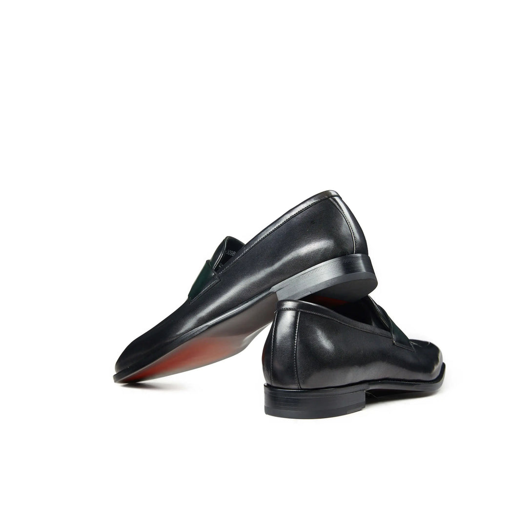 Hetschke Wide Toe Leather Penny Loafer Goodyear Shoes