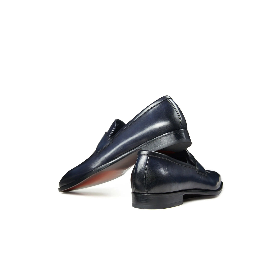 Hetschke Wide Toe Leather Penny Loafer Goodyear Shoes