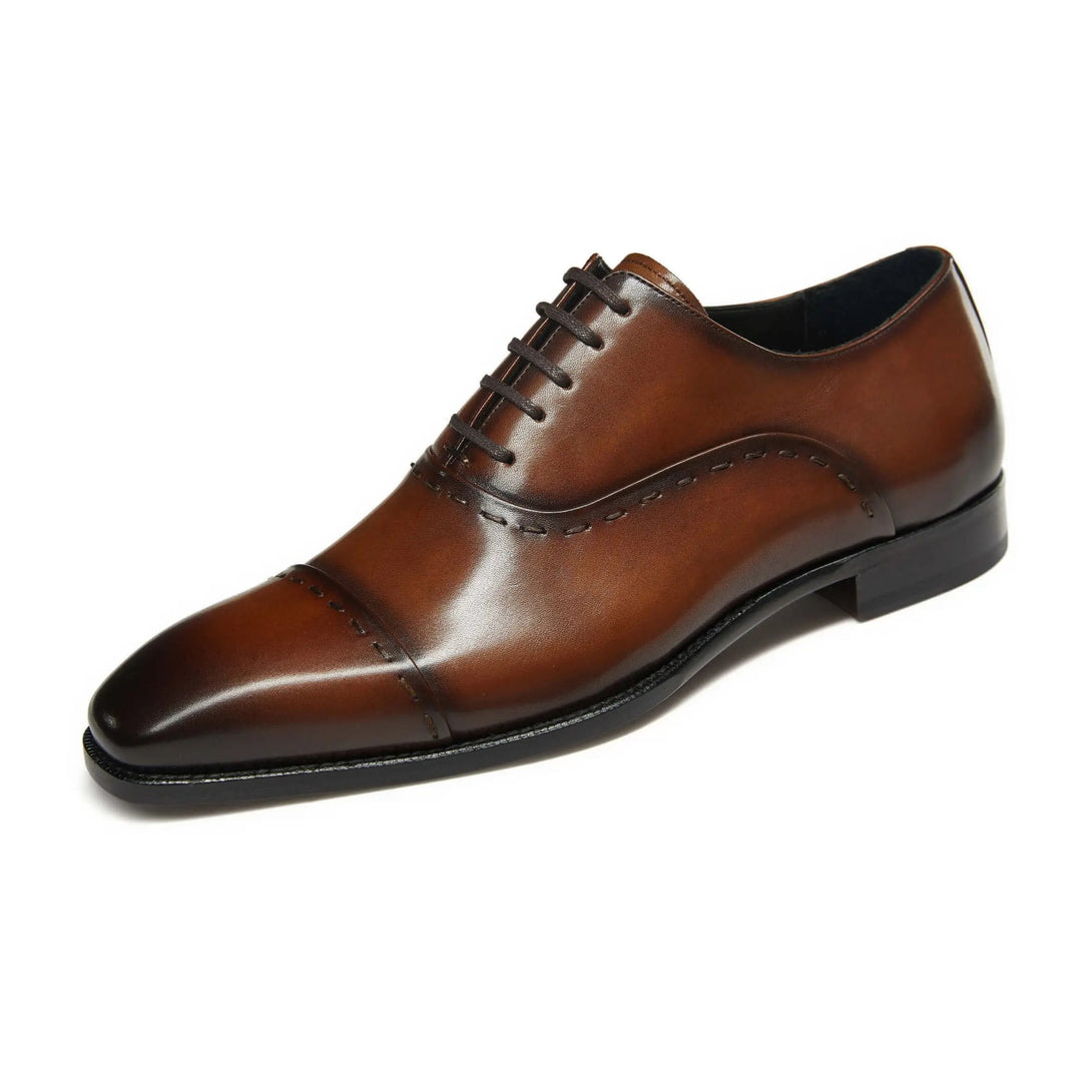 Hetschke Leather Captoe Oxford Goodyear Shoes