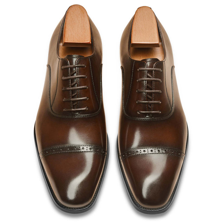 Gifennse Men's Oxford Genuine Leathers Formal Comfortable Dress Shoes