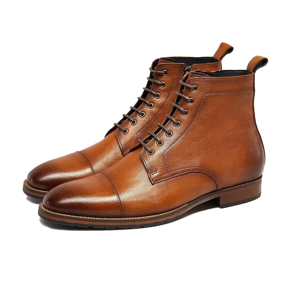 Gifennse Men's Casual Oxford Chukka Black Dress Boots