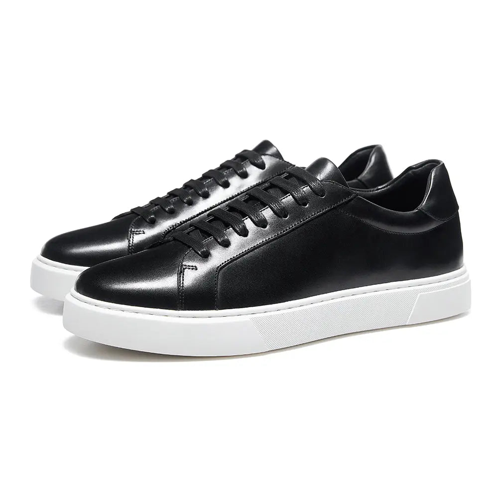 Gifennse Mens Lace-Up Business Casual Platform Sneakers