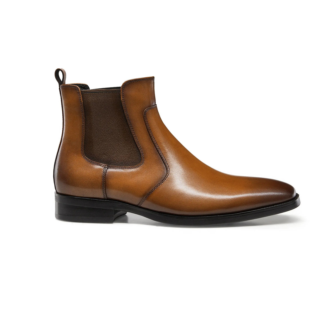 Gifennse Mens Dress Leather Chelsea Boots