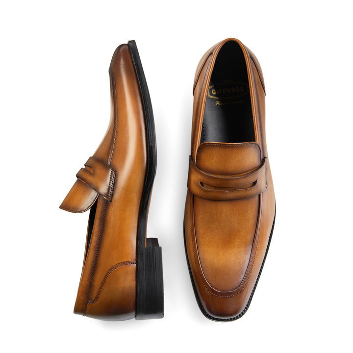 Gifennse Men's Dress Shoes Slip-On Penny Loafers