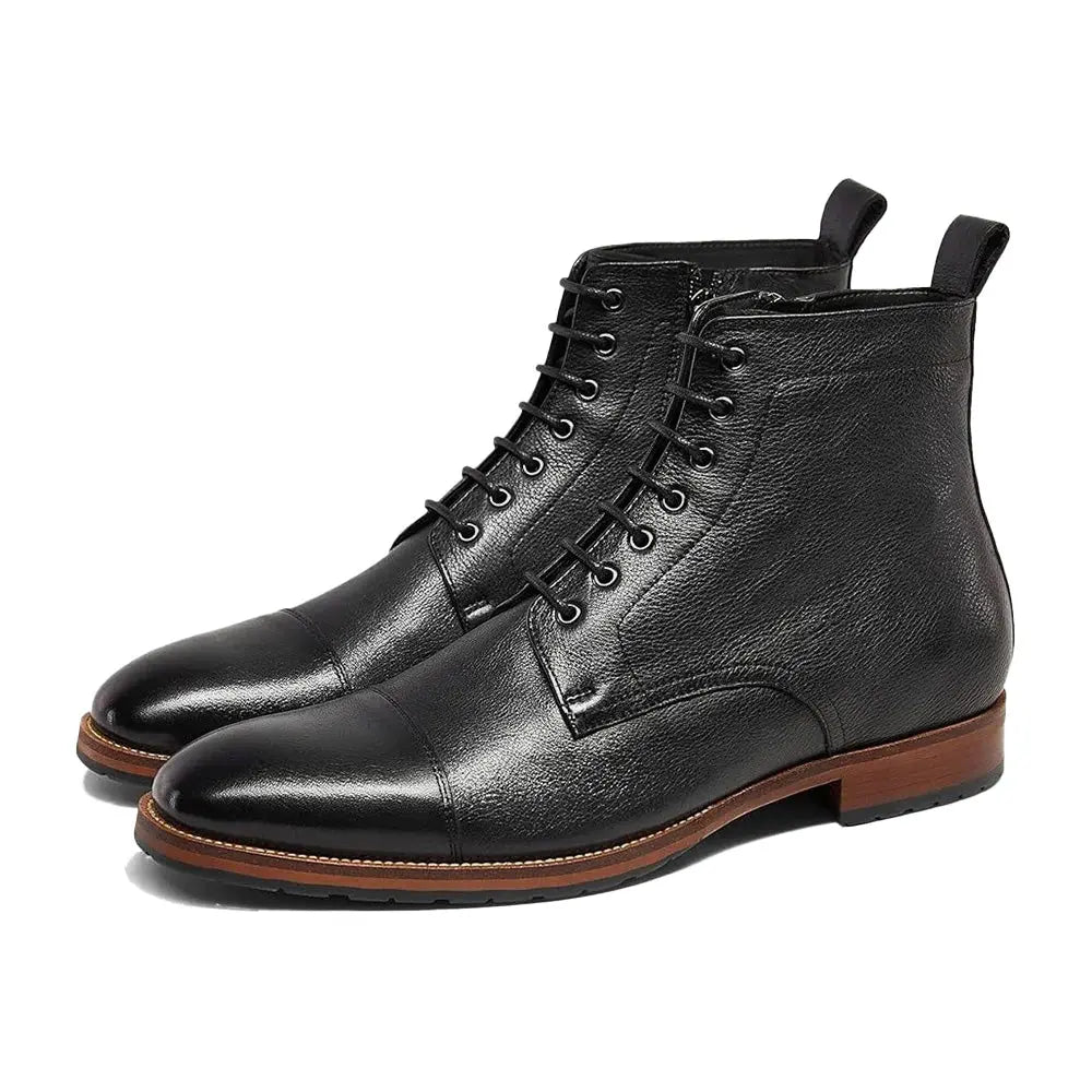 Gifennse Men's Casual Oxford Chukka Black Dress Boots