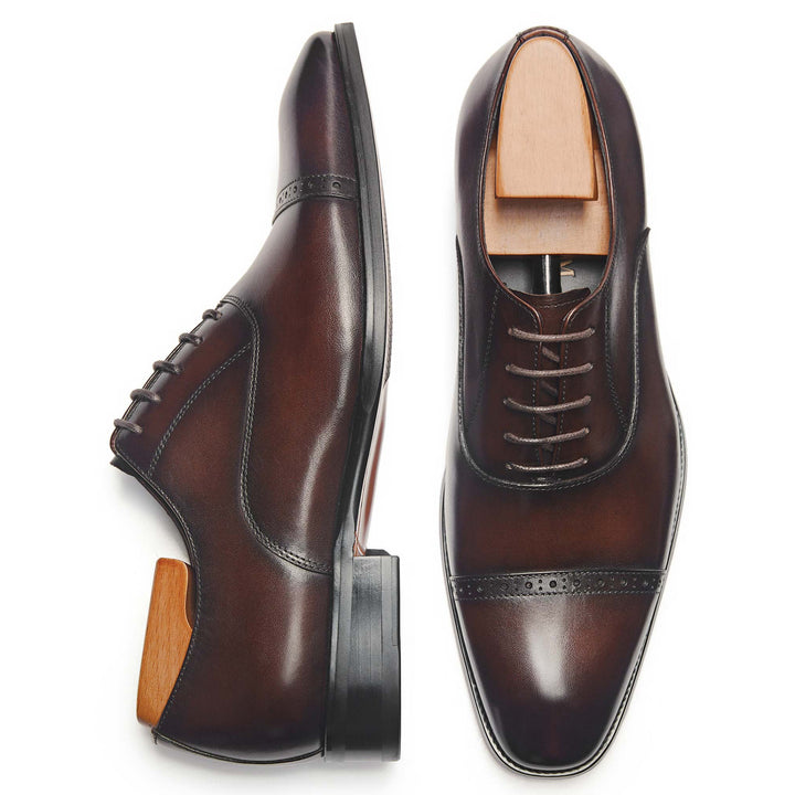 Gifennse Men's Oxford Genuine Leathers Formal Comfortable Dress Shoes