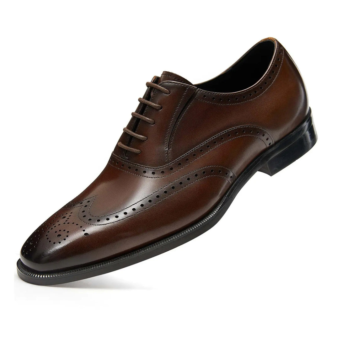 Gifennse Men’s Genuine Leather Classic Brogue Formal Shoes