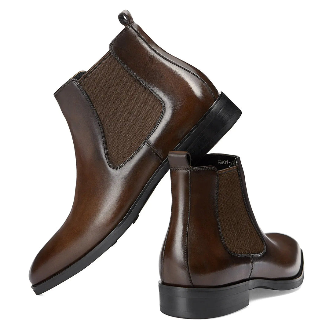 Gifennse Men's Chelsea Black Dress Boots