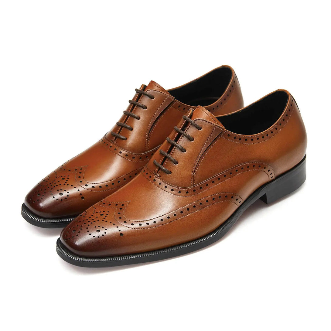 Gifennse Men’s Genuine Leather Classic Brogue Formal Shoes