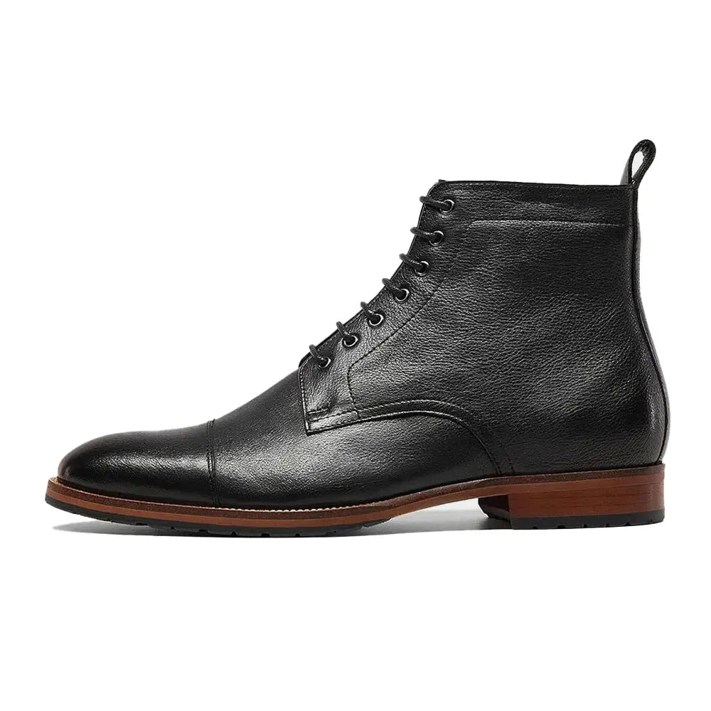 Gifennse Men's Casual Oxford Chukka Black Dress Boots