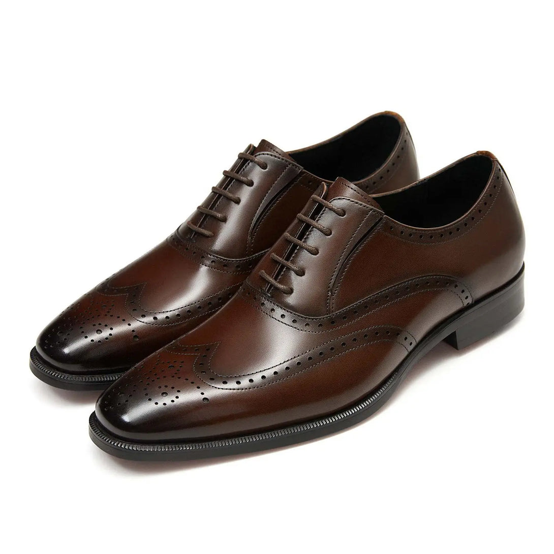 Gifennse Men’s Genuine Leather Classic Brogue Formal Shoes