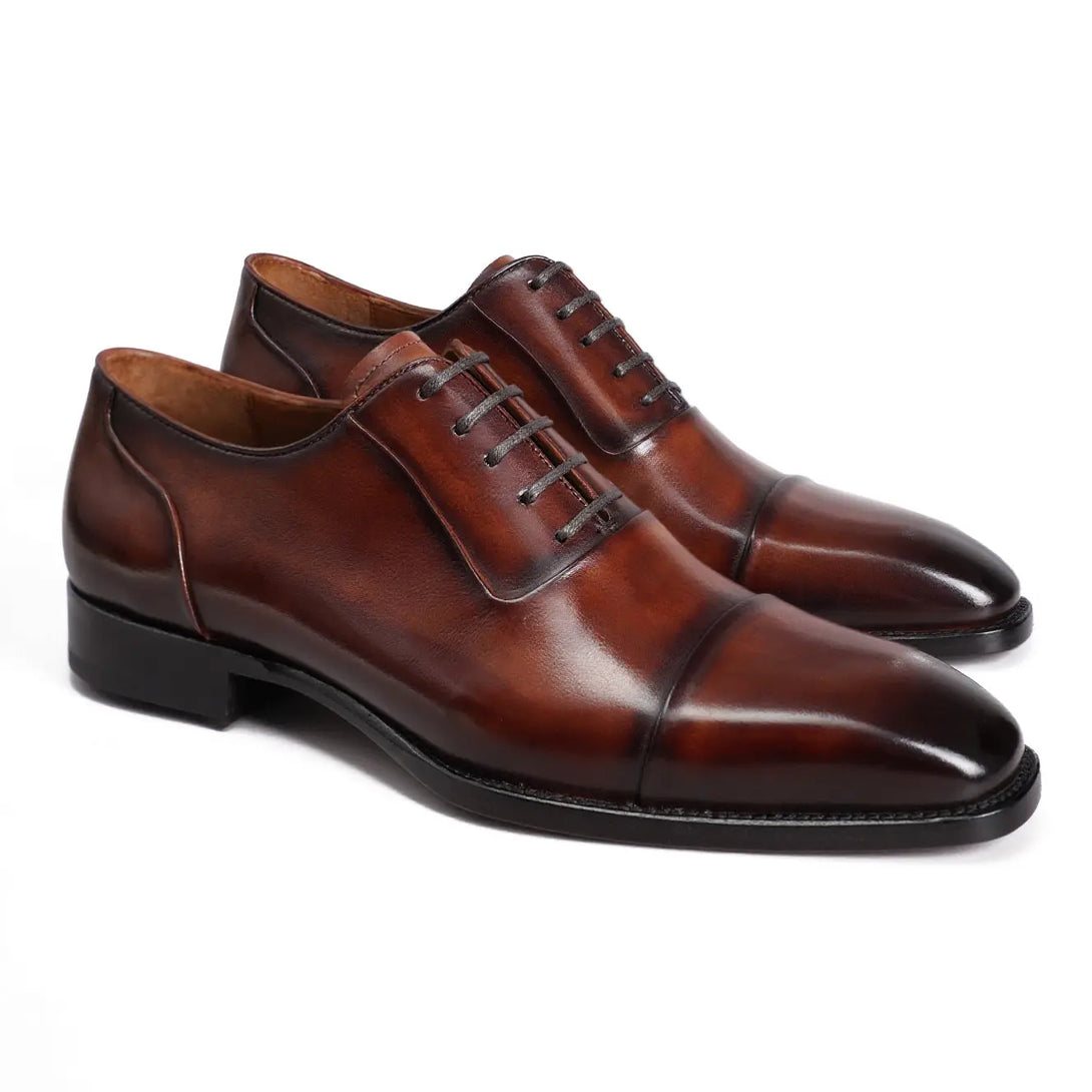 Hand-Dyed Almond Dress Oxfords Gifennse