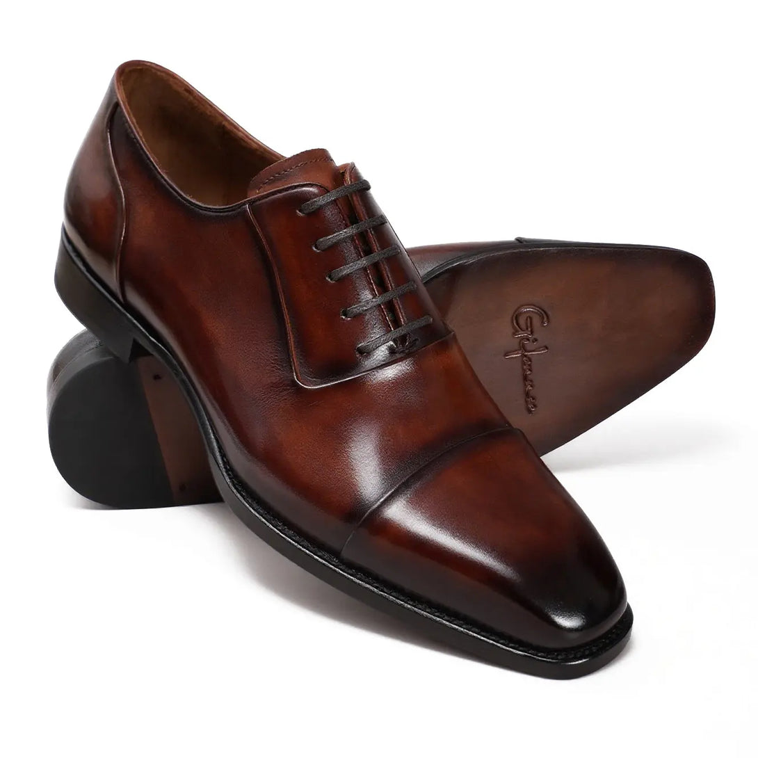 Hand-Dyed Almond Dress Oxfords Gifennse