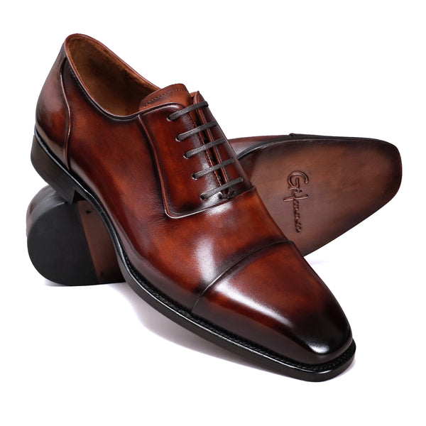 Hand-Dyed Almond Dress Oxfords Gifennse