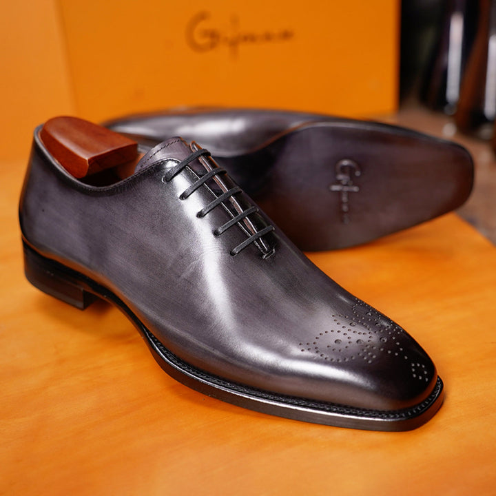 Hand Painted Whole Cut Brogue Oxford Gifennse