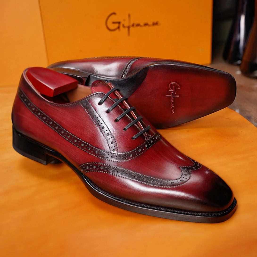 Hand Painted Brogue Oxford Gifennse