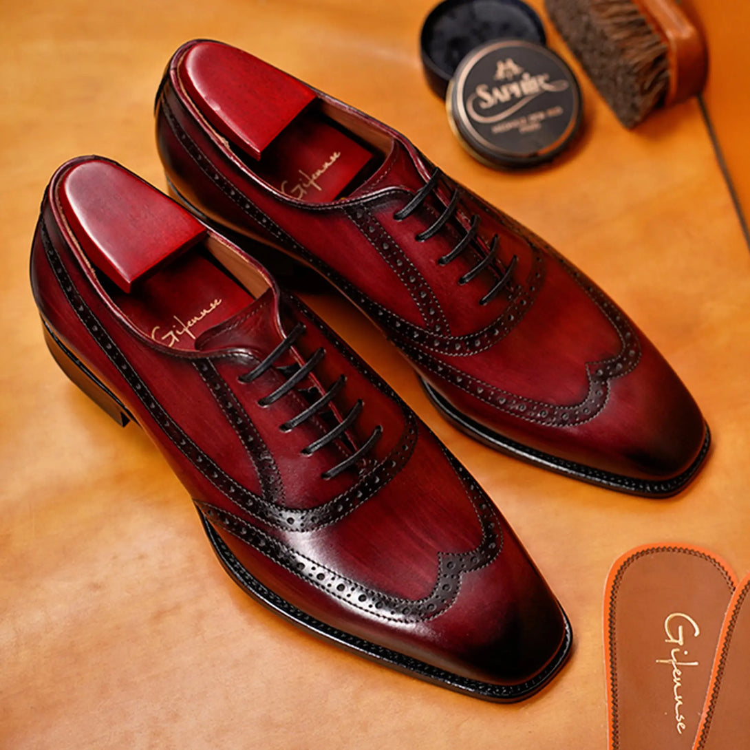 Hand Painted Brogue Oxford Gifennse