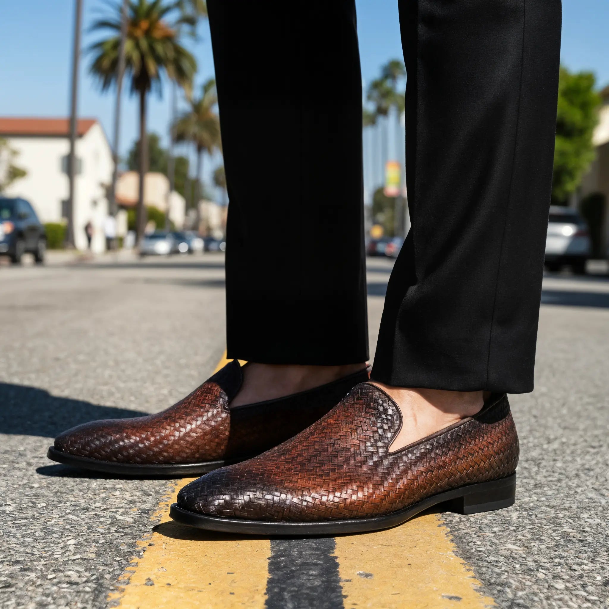 Hand-Dyed Woven Loafer Gifennse