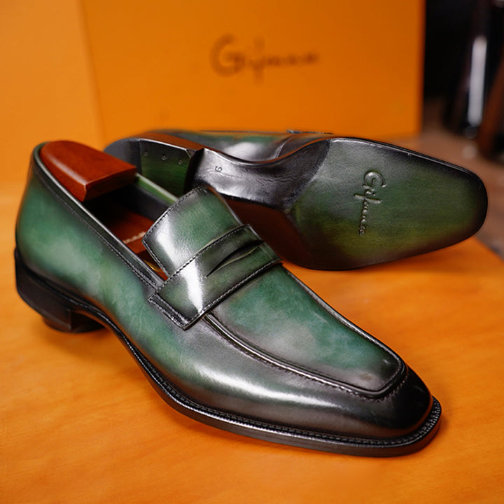 Hand Painted Penny Loafers Gifennse