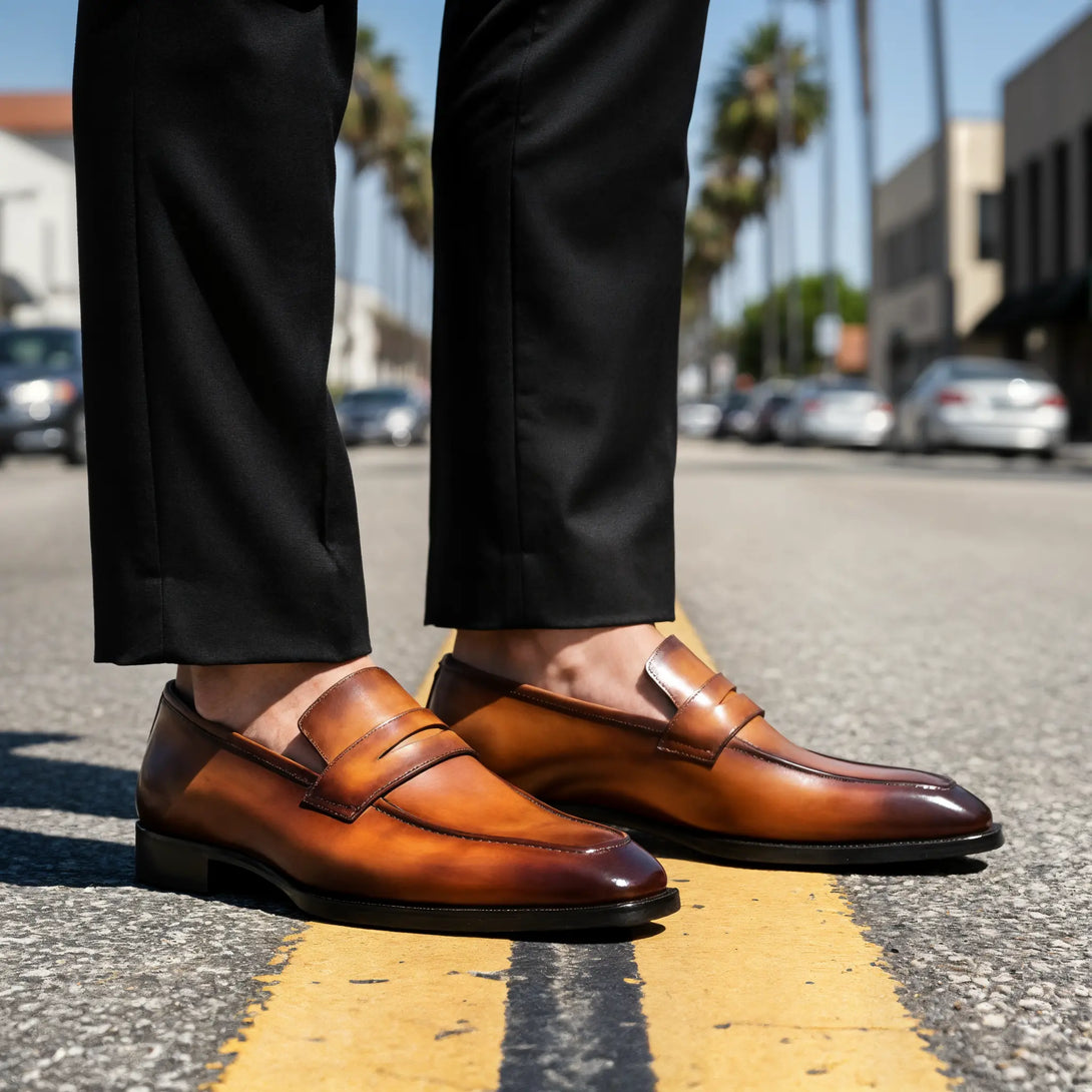 Hand-Dyed Penny Loafer Gifennse