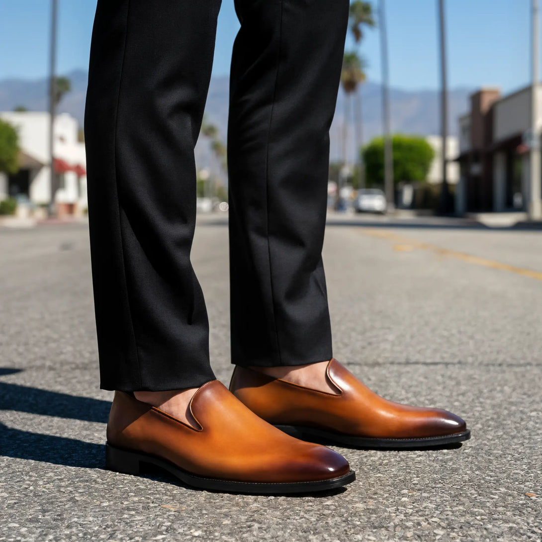 Hand-Dyed Brown Loafer Gifennse