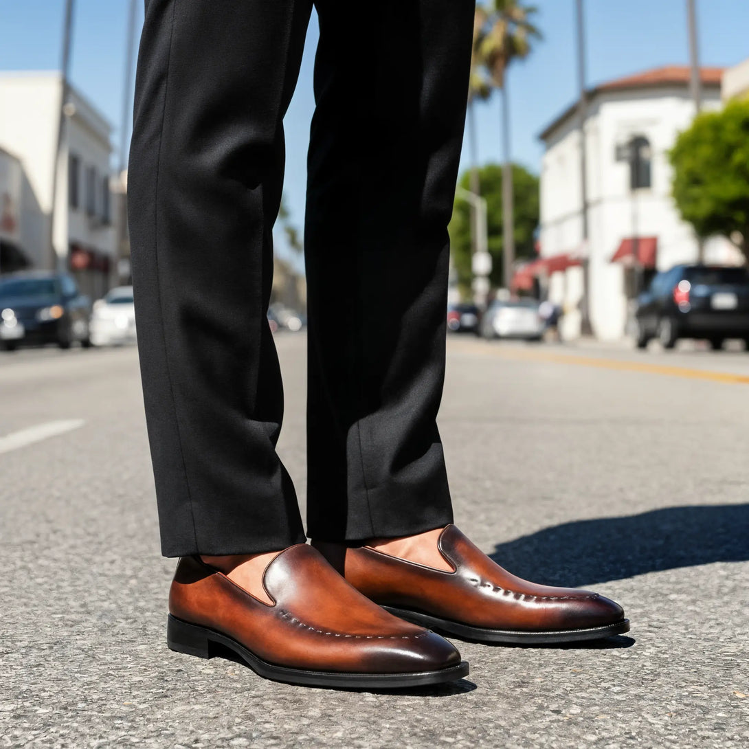 Hand-Dyed Suture Loafer Gifennse