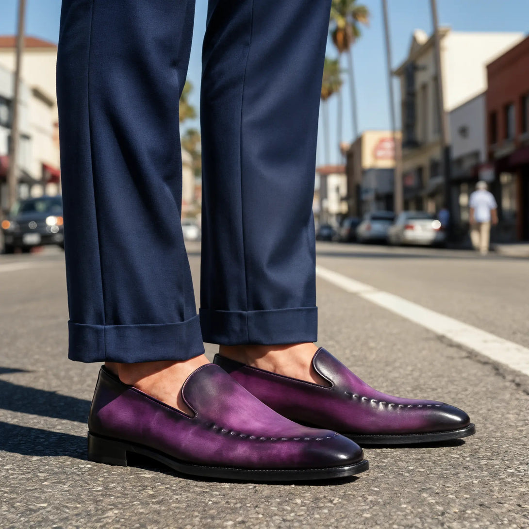 Hand-Dyed Suture Loafer Gifennse