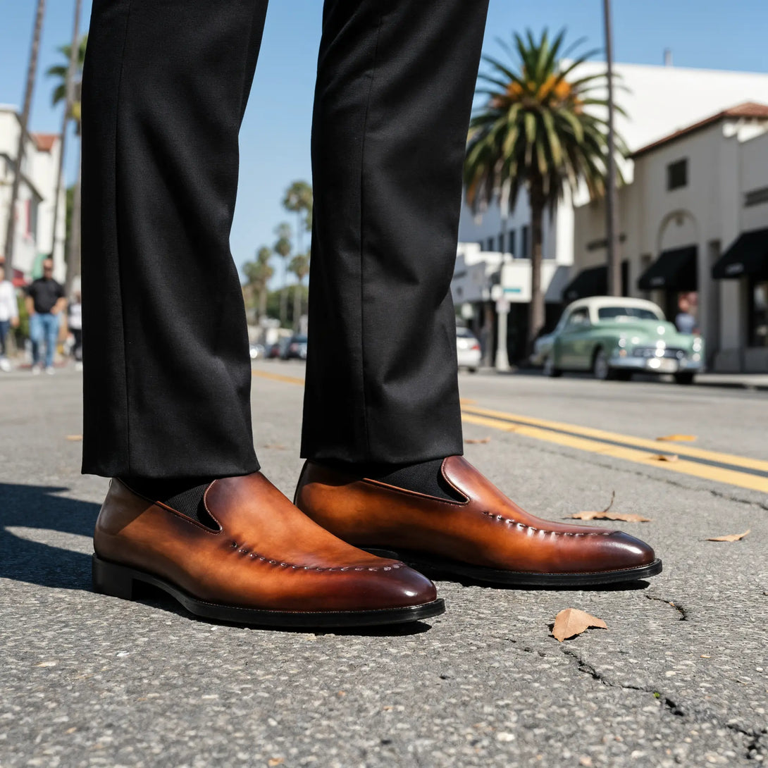 Hand-Dyed Suture Loafer Gifennse