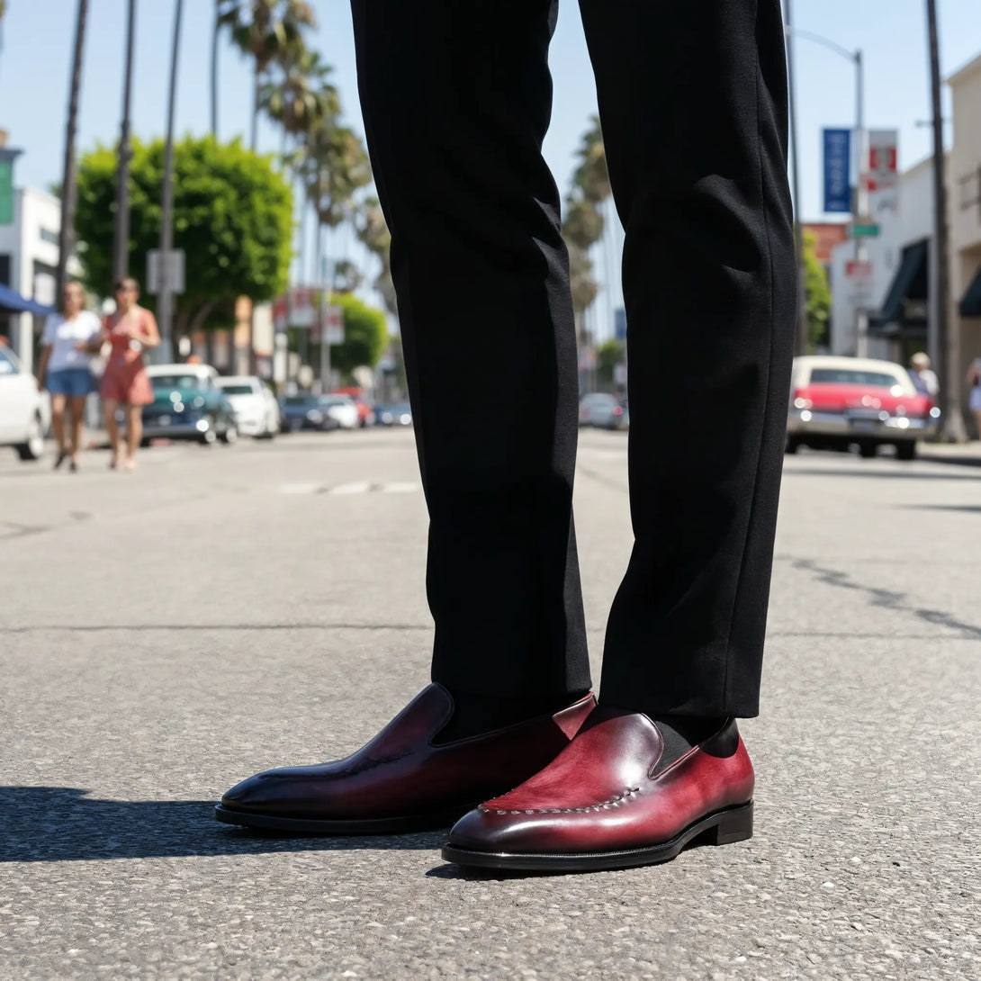 Hand-Dyed Suture Loafer Gifennse