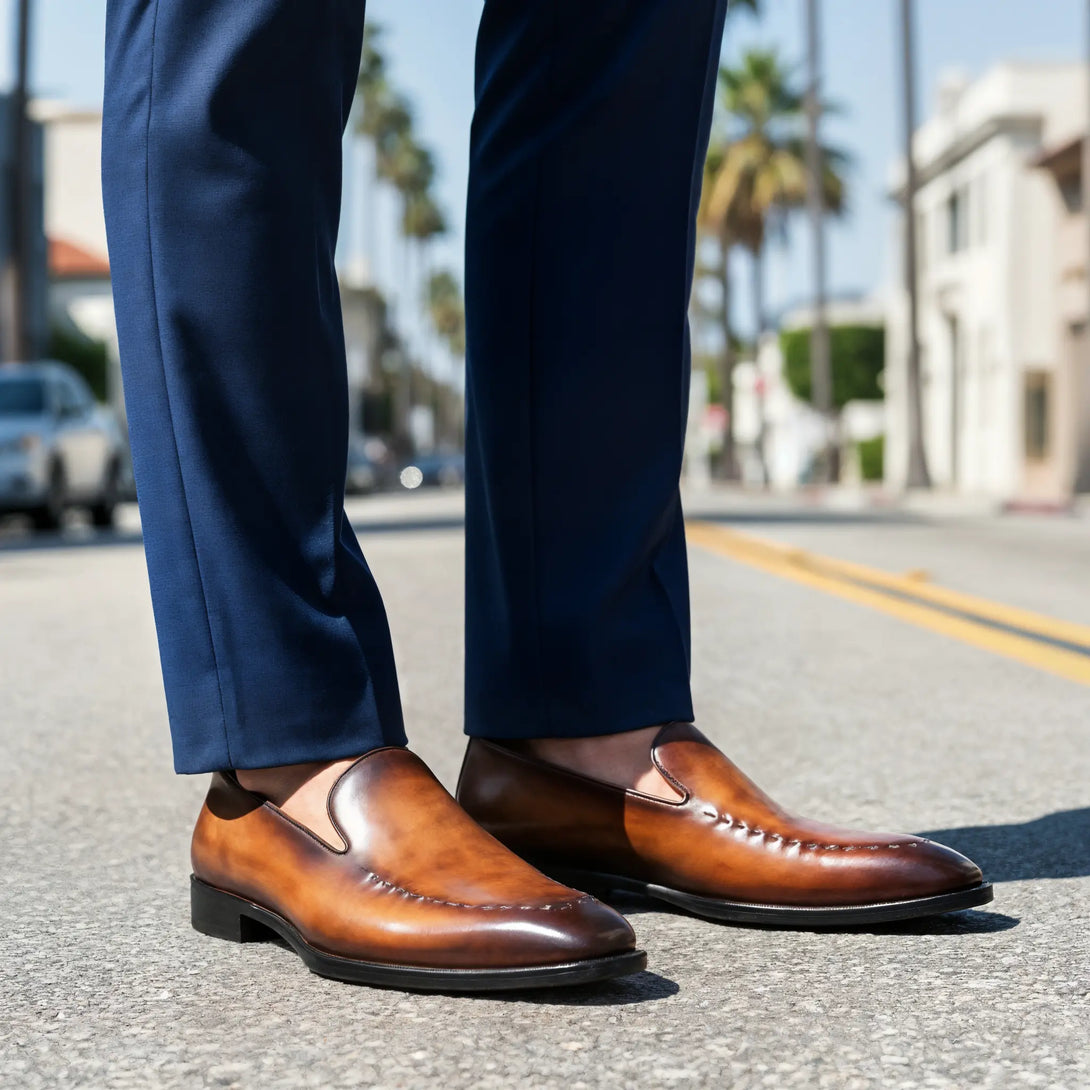Hand-Dyed Suture Loafer Gifennse