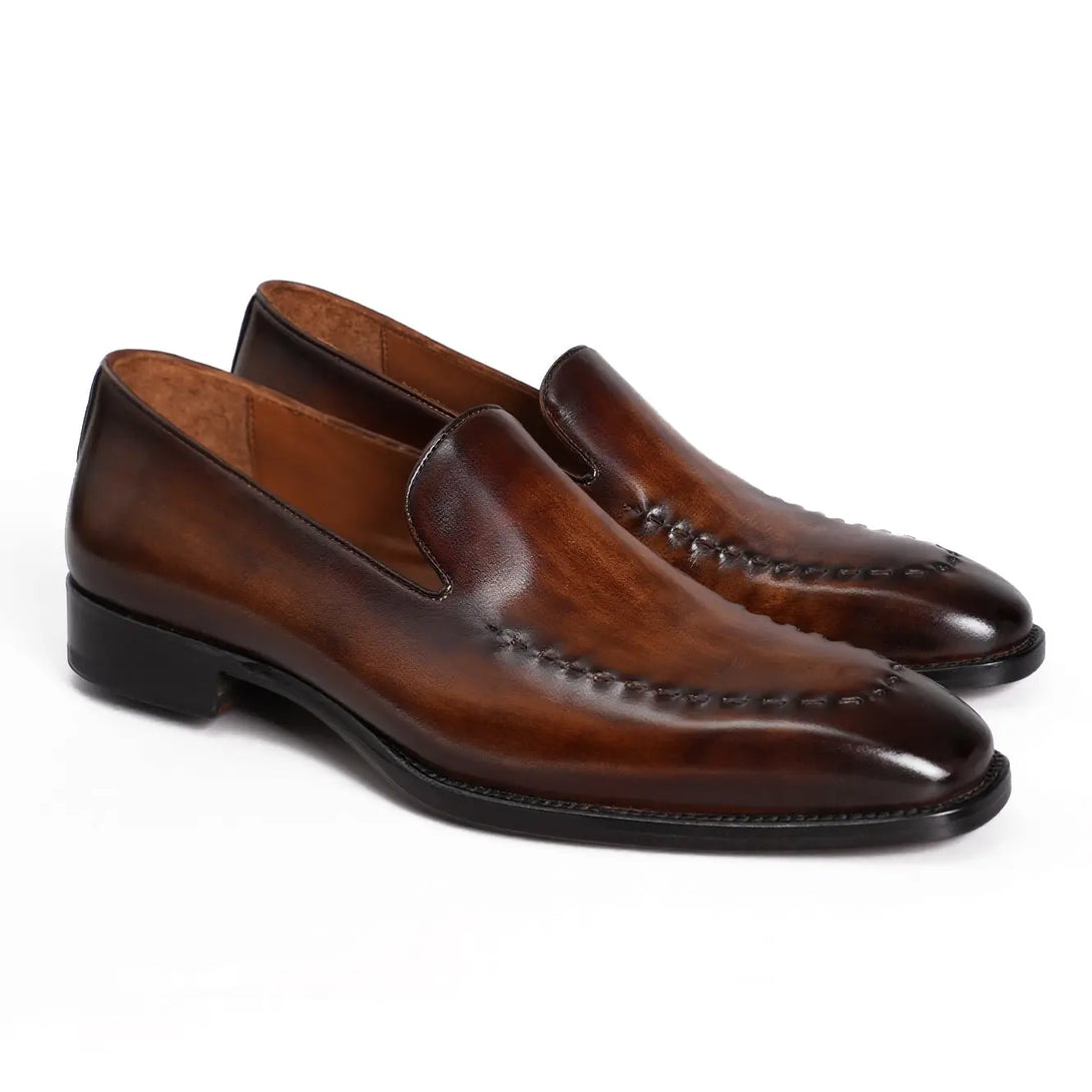 Hand-Dyed Suture Loafers Gifennse