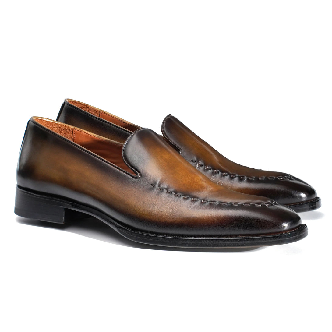 Hand-Dyed Suture Loafers Gifennse