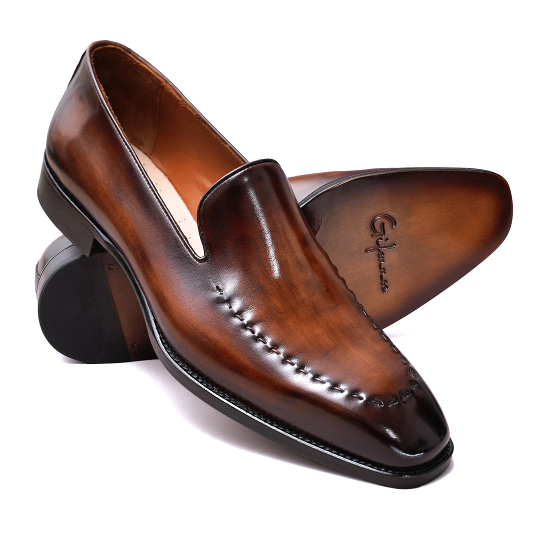 Hand-Dyed Suture Loafers Gifennse