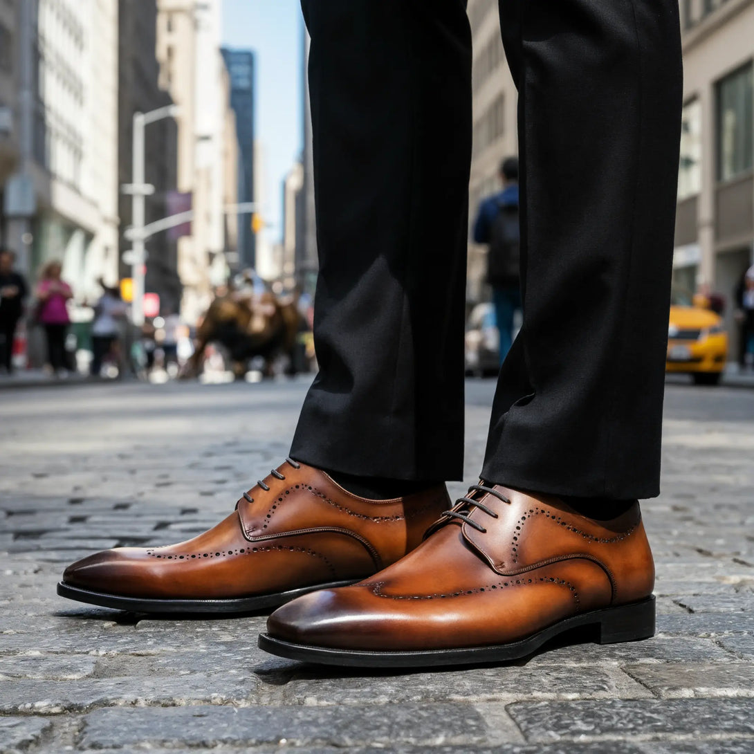 Hand-Dyed Brogue Derby Gifennse
