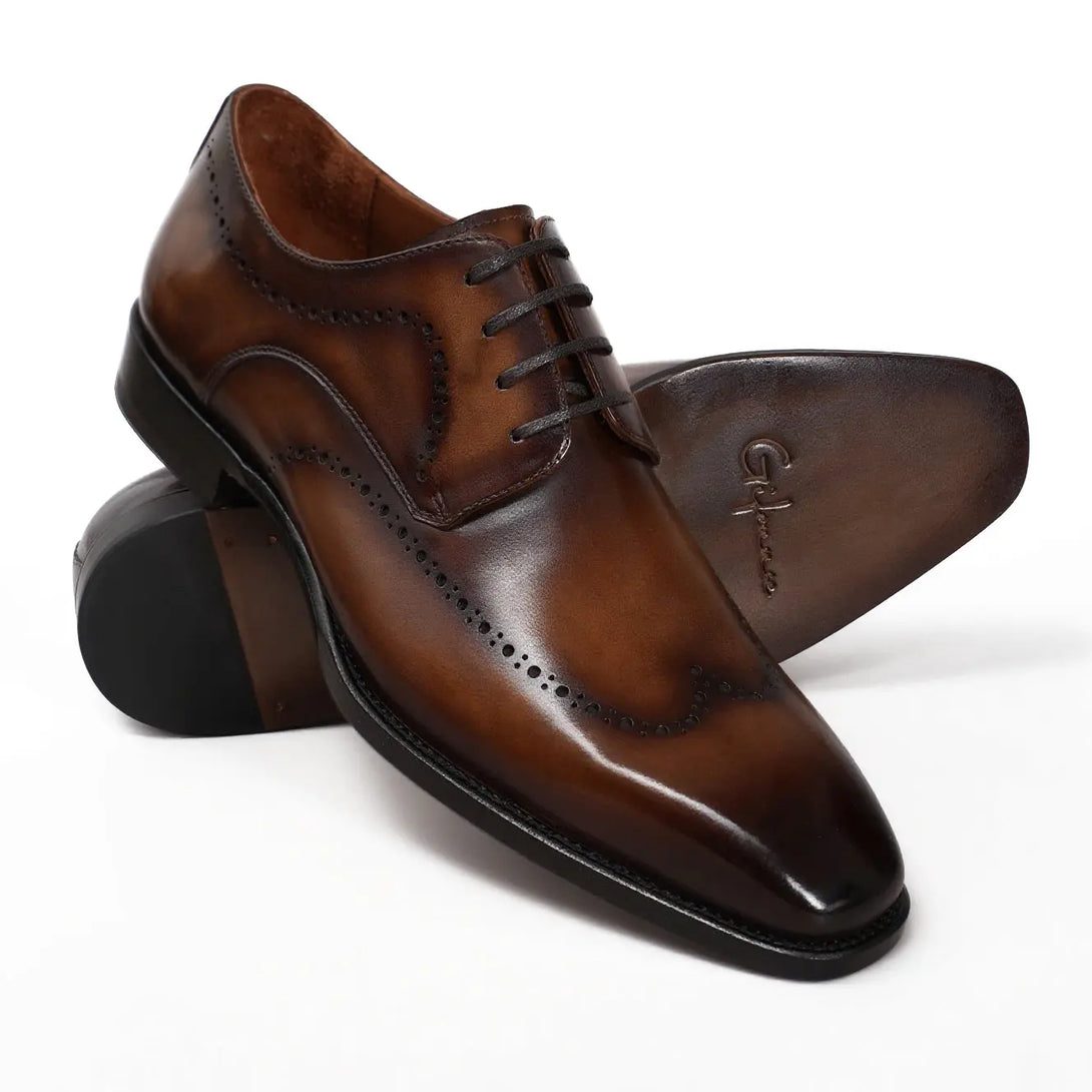 Hand-Dyed Brogue Derby Gifennse