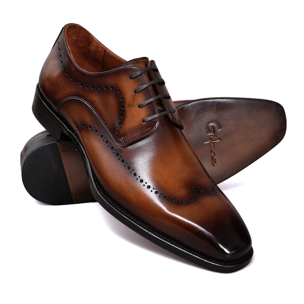 Hand-Dyed Brogue Derby Gifennse